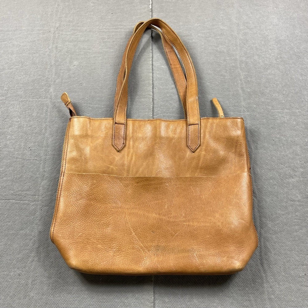 Duluth Trading Co. Lifetime Leather Large Brown Pebbled Tote Bag Purse Premium